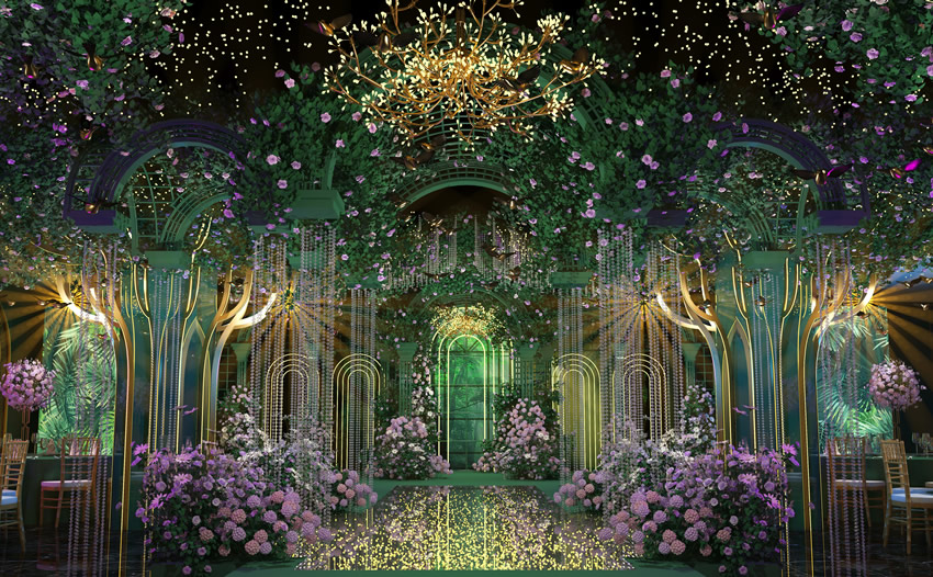 梨树奇妙森林婚礼堂效果展示